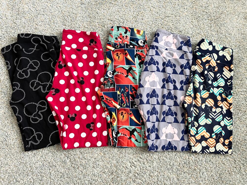 Lularoe Disney Mickey Minnie Mouse Leggings Women's One Size Incredibles